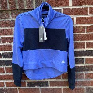 Adidas Cowl Neck Cropped Sweatshirt